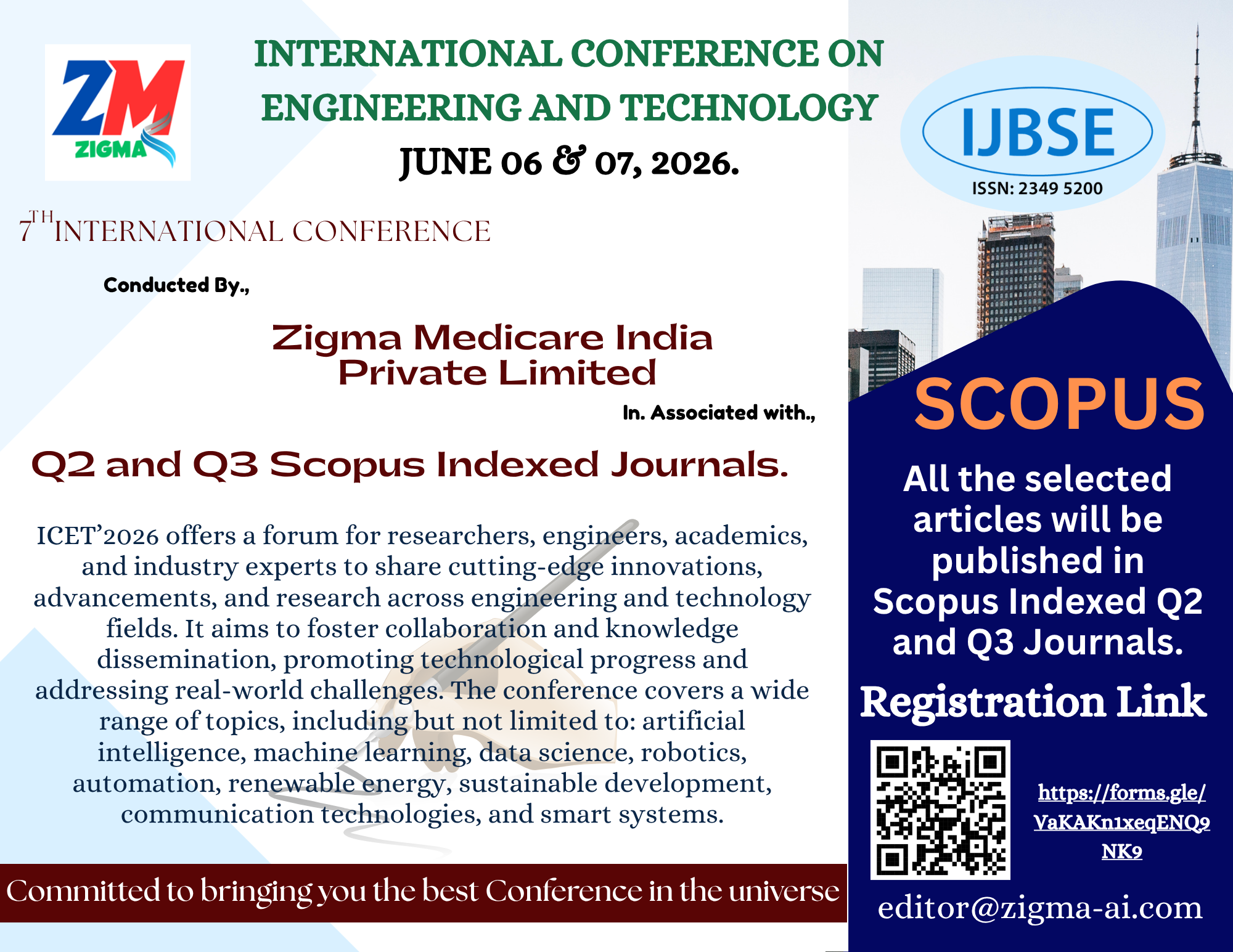 International Conference on Engineering and Technology ICET-2026