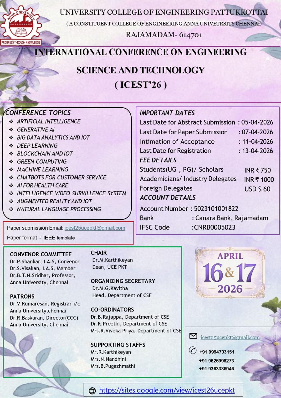 International Conference On Engineering Science and Technology 2026