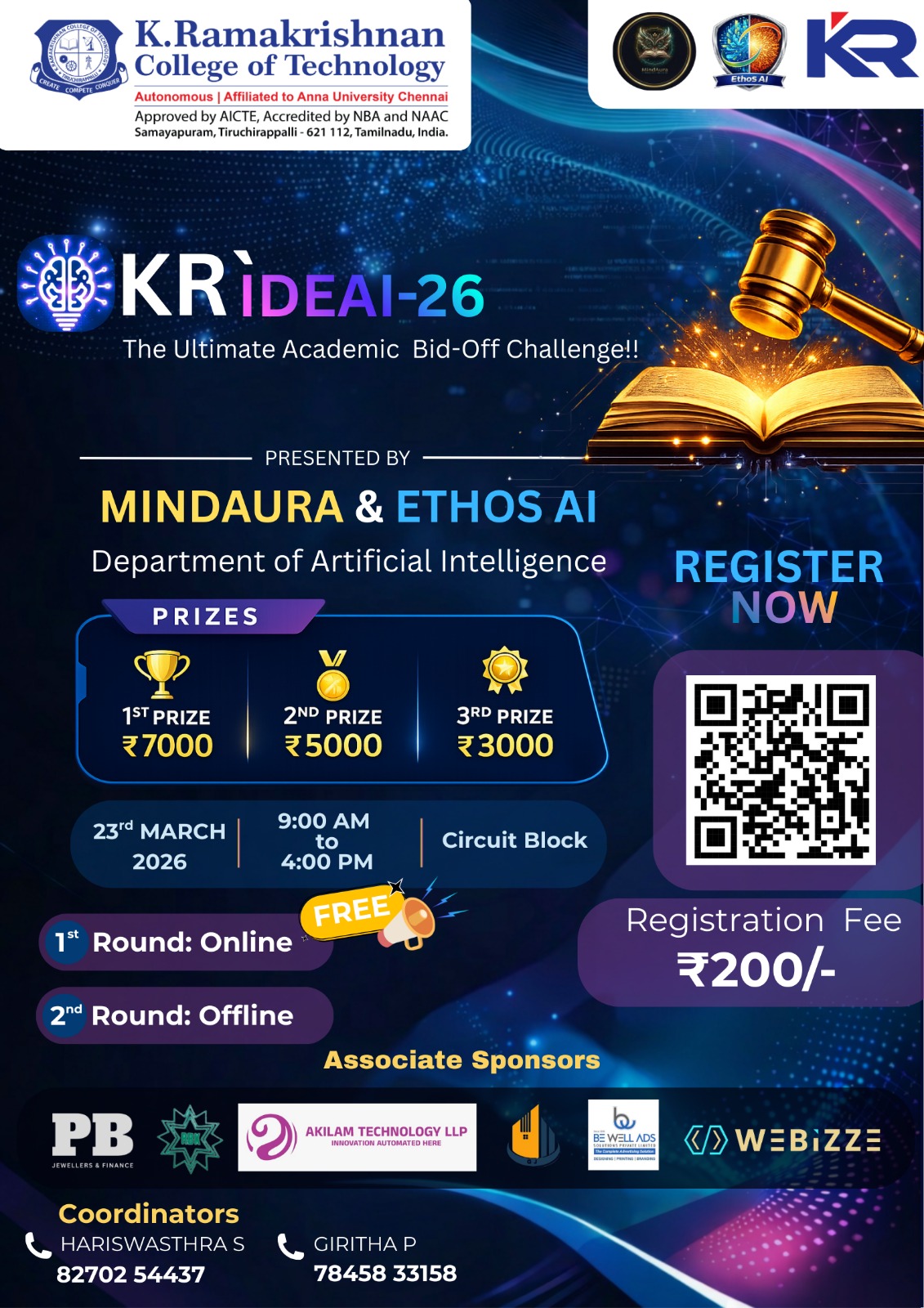 kR IDEAI'26, K Ramakrishnan College of Technology