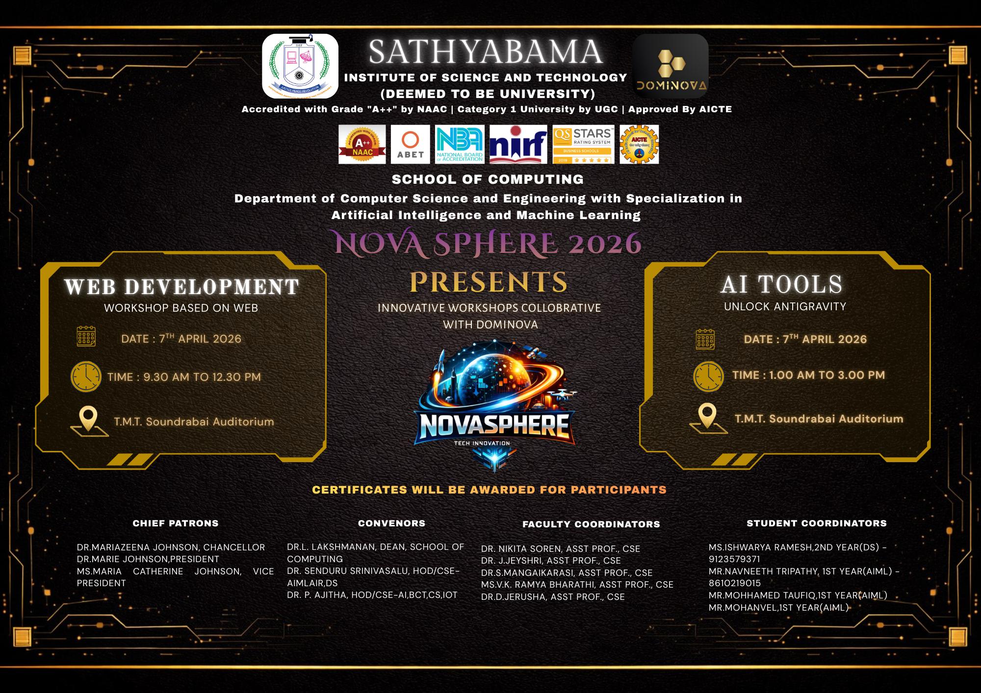 NovaSphere 2026 – Web Development & AI Tools Workshops