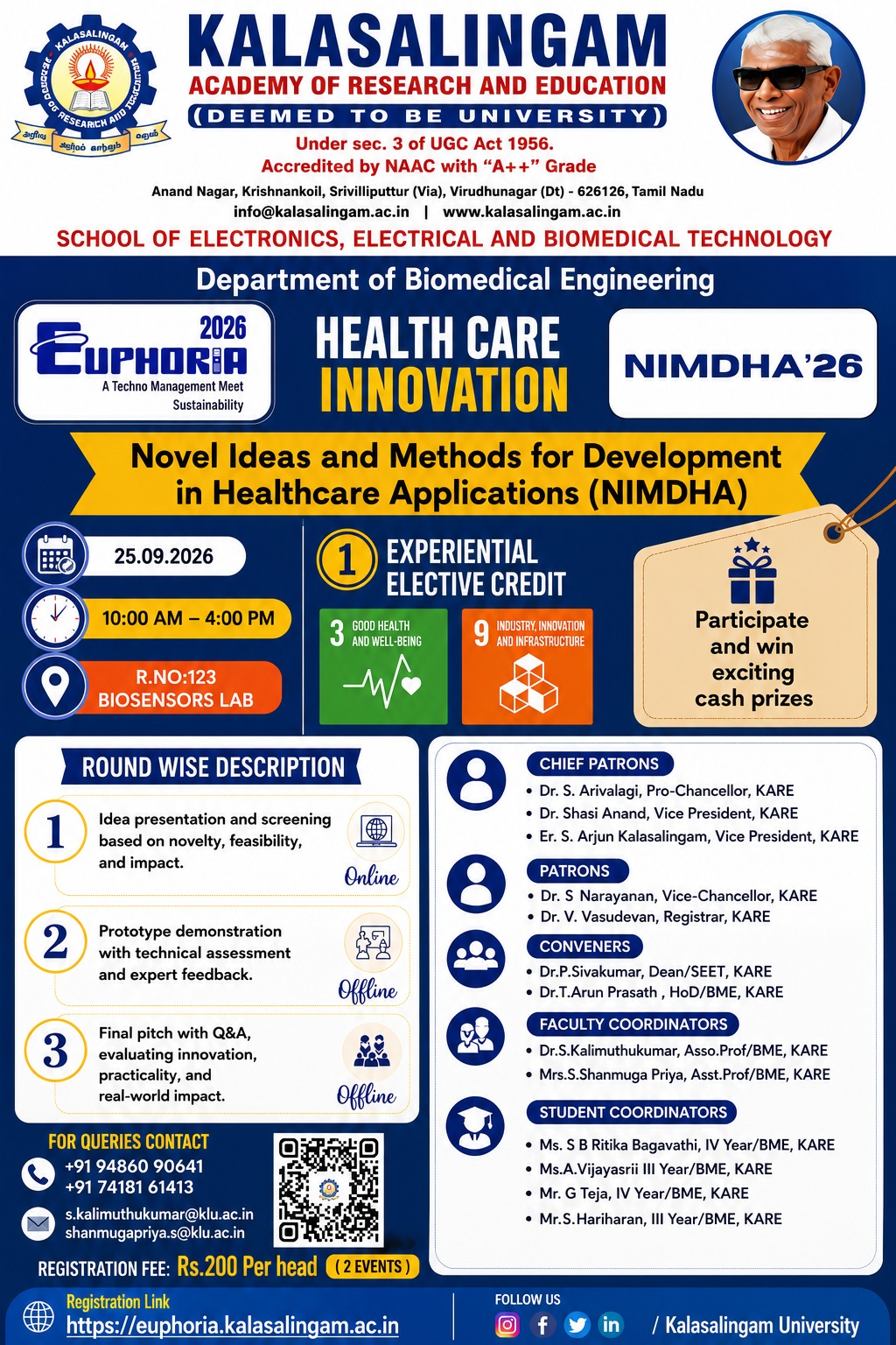 Novel Ideas and Methods for Development in Healthcare Applications (NIMDHA'26)