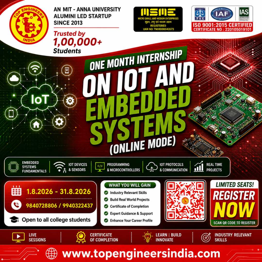 One Month Internship on IoT and Embedded