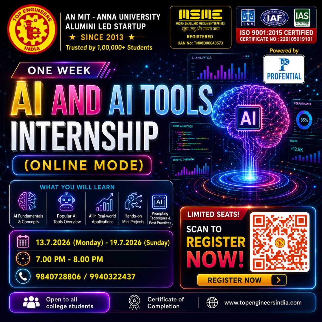 One Week AI and AI Tools Internship (Online Mode)