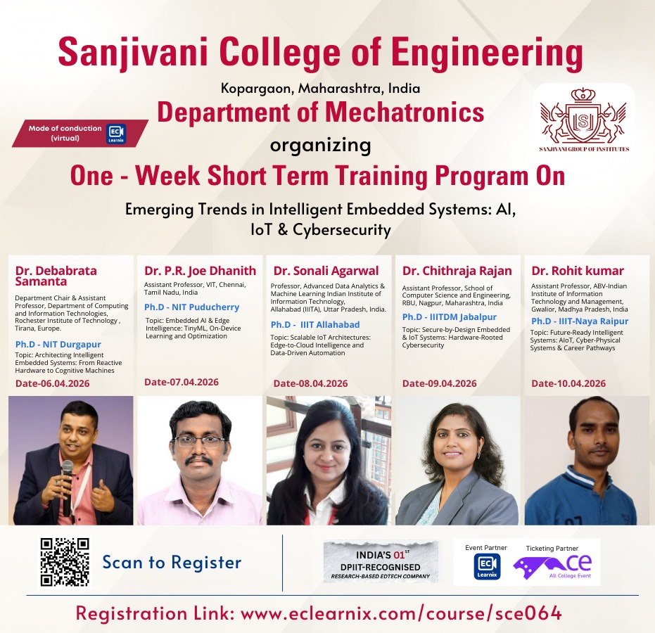 One-Week Short Term Training Program on Emerging Trends in Intelligent Embedded Systems: AI, IoT & Cybersecurity 2026