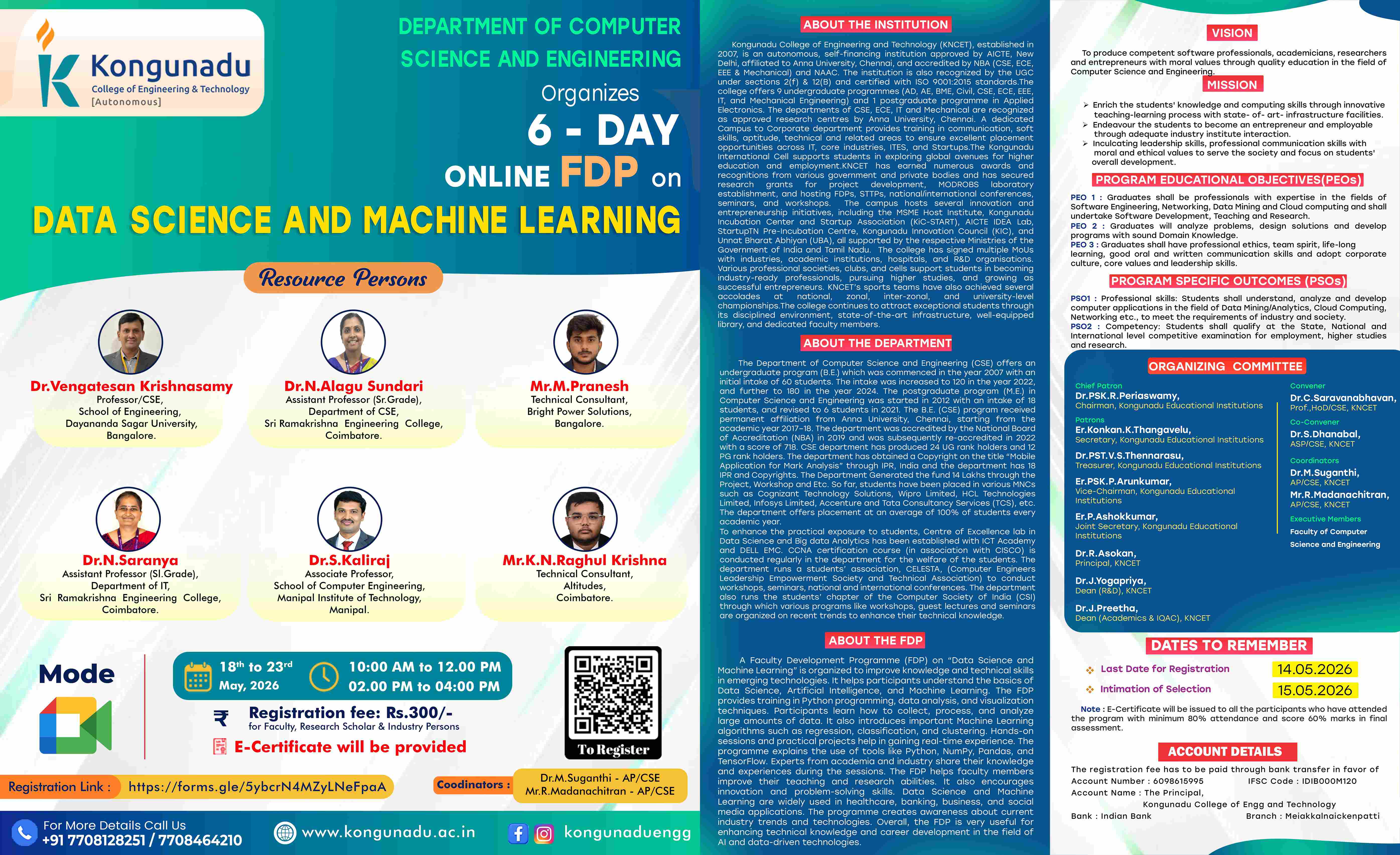 Online FDP on Data Science and Machine Learning 2026