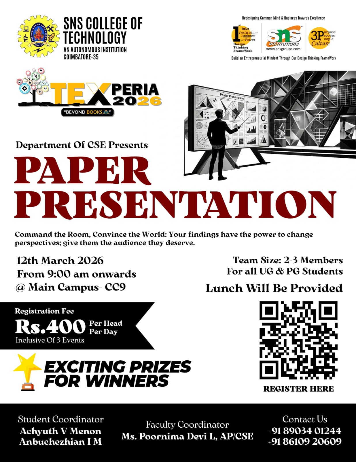 Paper Presentation | Texperia 2026, SNS College of Technology, Coimbatore