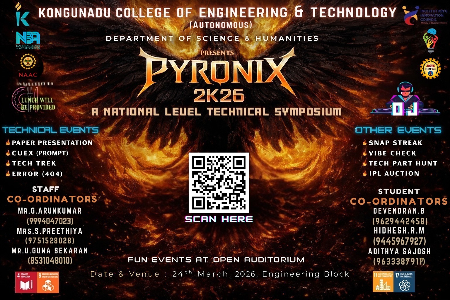 PYRONIX 2K26, Kongunadu College of Engineering and Technology