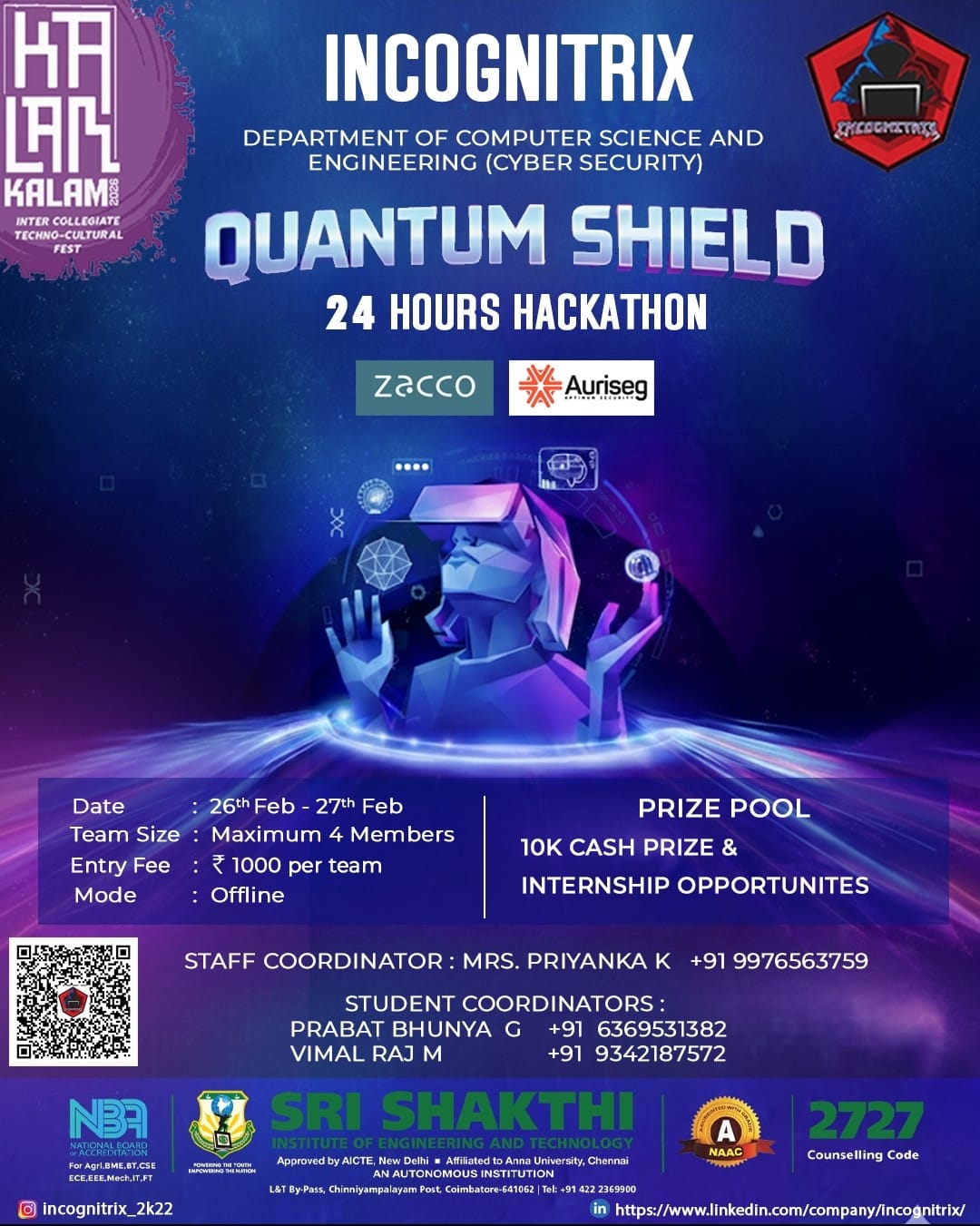 QUANTUM SHIELD 2K26, Sri Shakthi Institute of Engineering and Technology, Technical Symposium, Coimbatore
