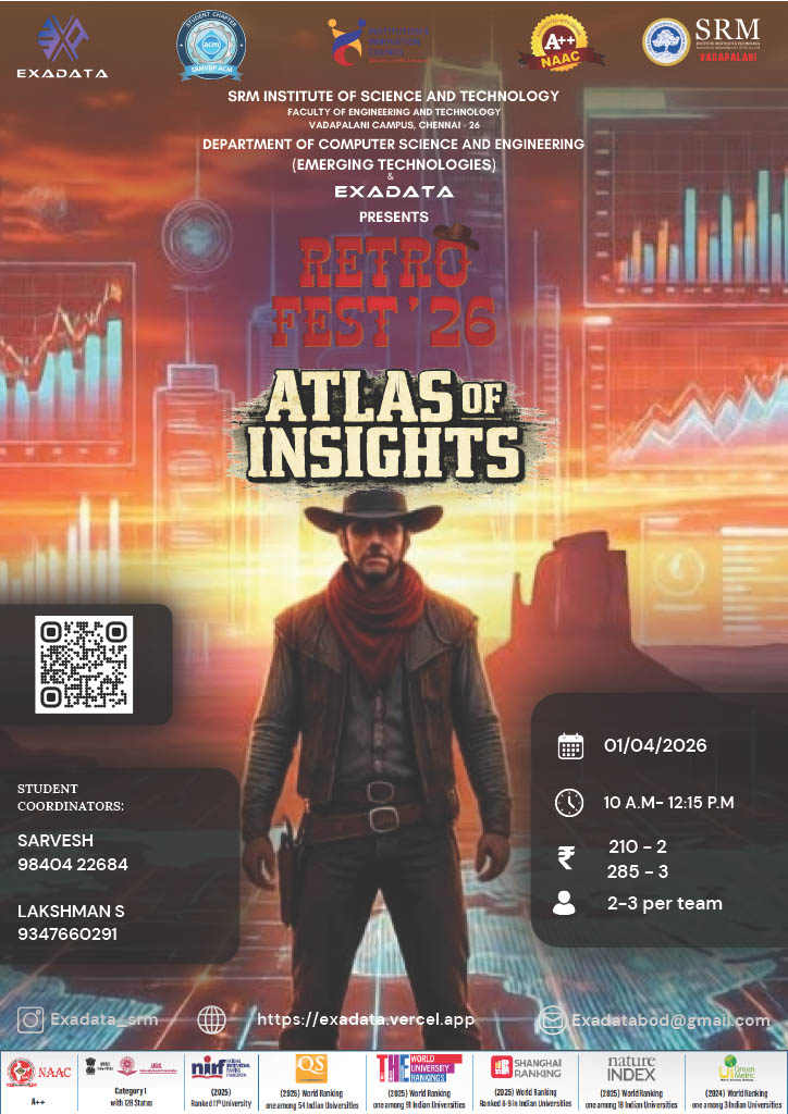 RetroFest'26 Atlas of Insights- SRM Institute of Science and Technology Vadapalani Campus