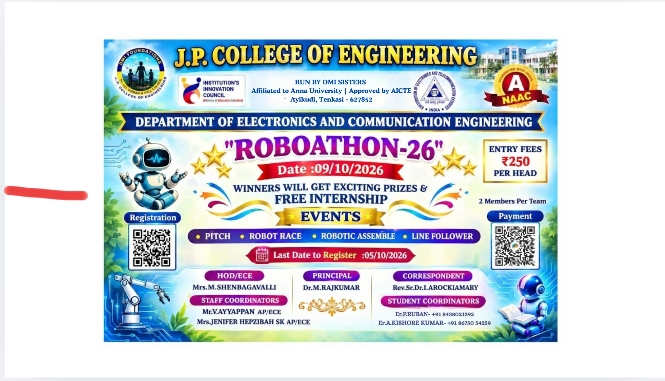 ROBOATHON-2026 - Tenkasi, Tamil Nadu