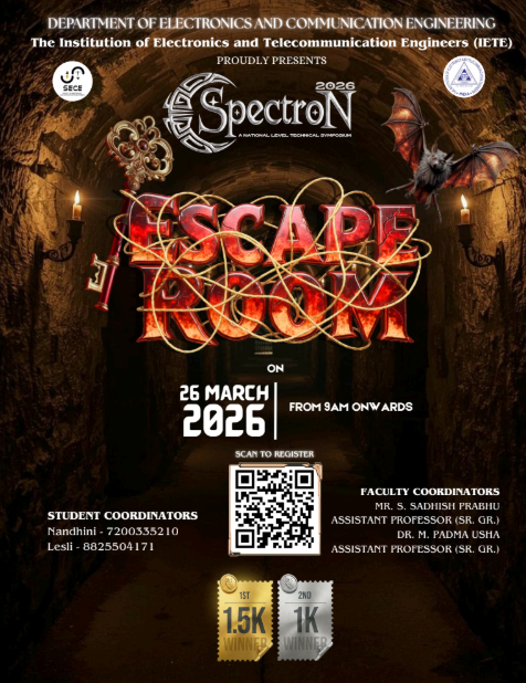 Spectron 2026 - Escape Room- BS Abdur Rahman Crescent Institute of Science and Technology, Chennai