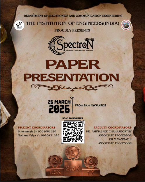 Spectron 2026 - Paper Presentation- BS Abdur Rahman Crescent Institute of Science and Technology, Chennai