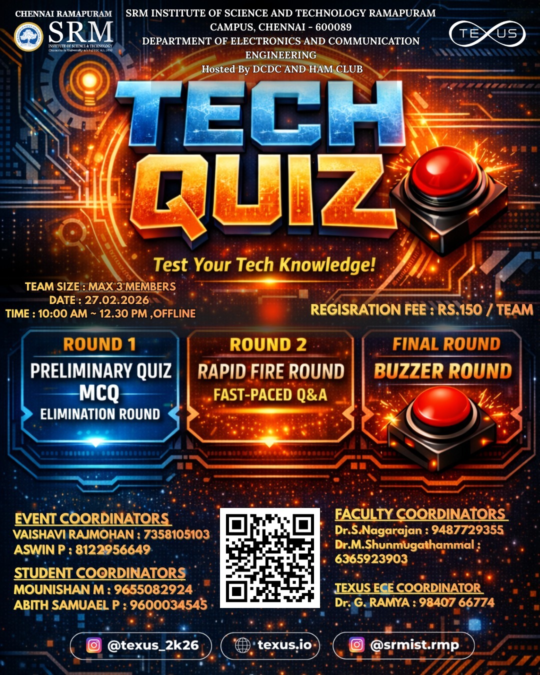 TECH QUIZ 2026, SRM Institute of Science and Technology Ramapuram