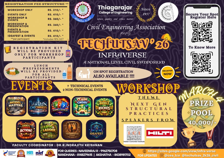 Techutsav'26-Infraverse, Thiagarajar College of Engineering Madurai