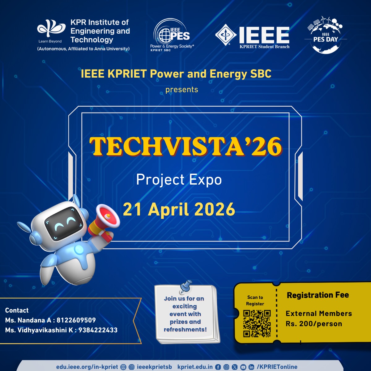 TECHVISTA’26, KPR Institute of Engineering and Technology Coimbatore