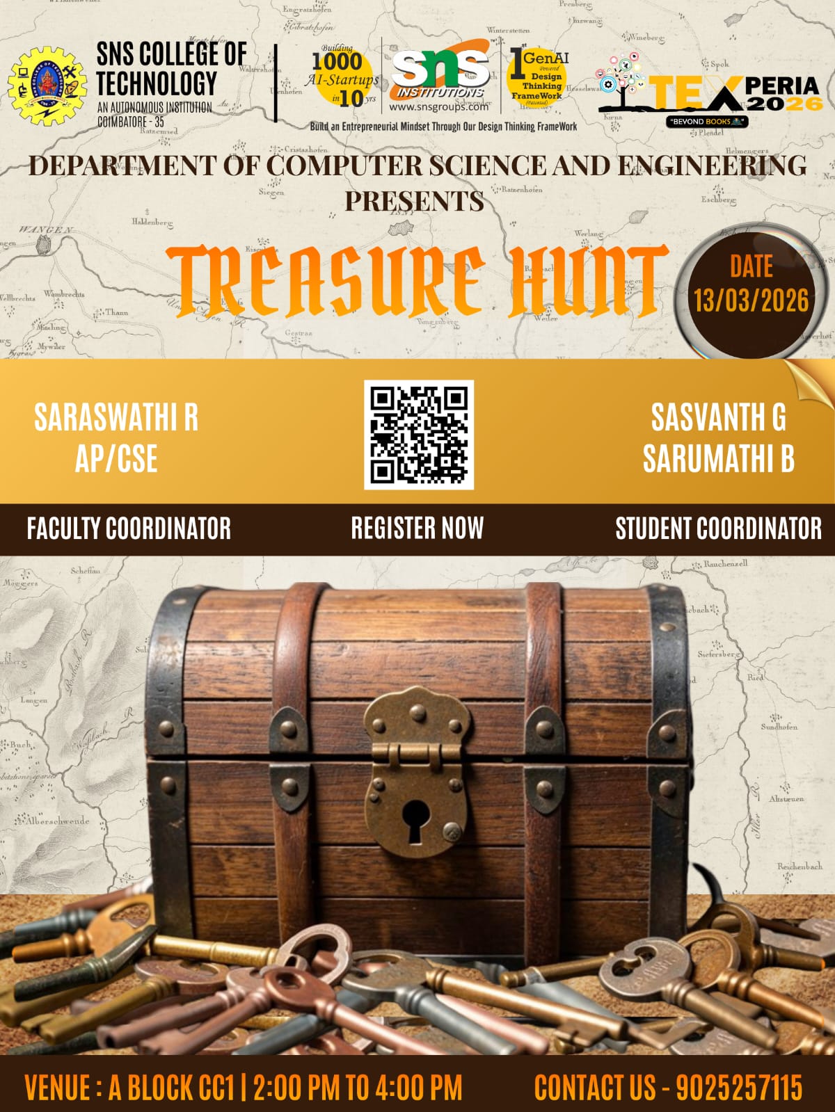 Treasure Hunt | Texperia 2026, SNS College of Technology, Coimbatore