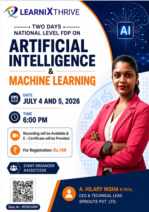 Two-Day National Level FDP on Artificial Intelligence & Machine Learning 2026