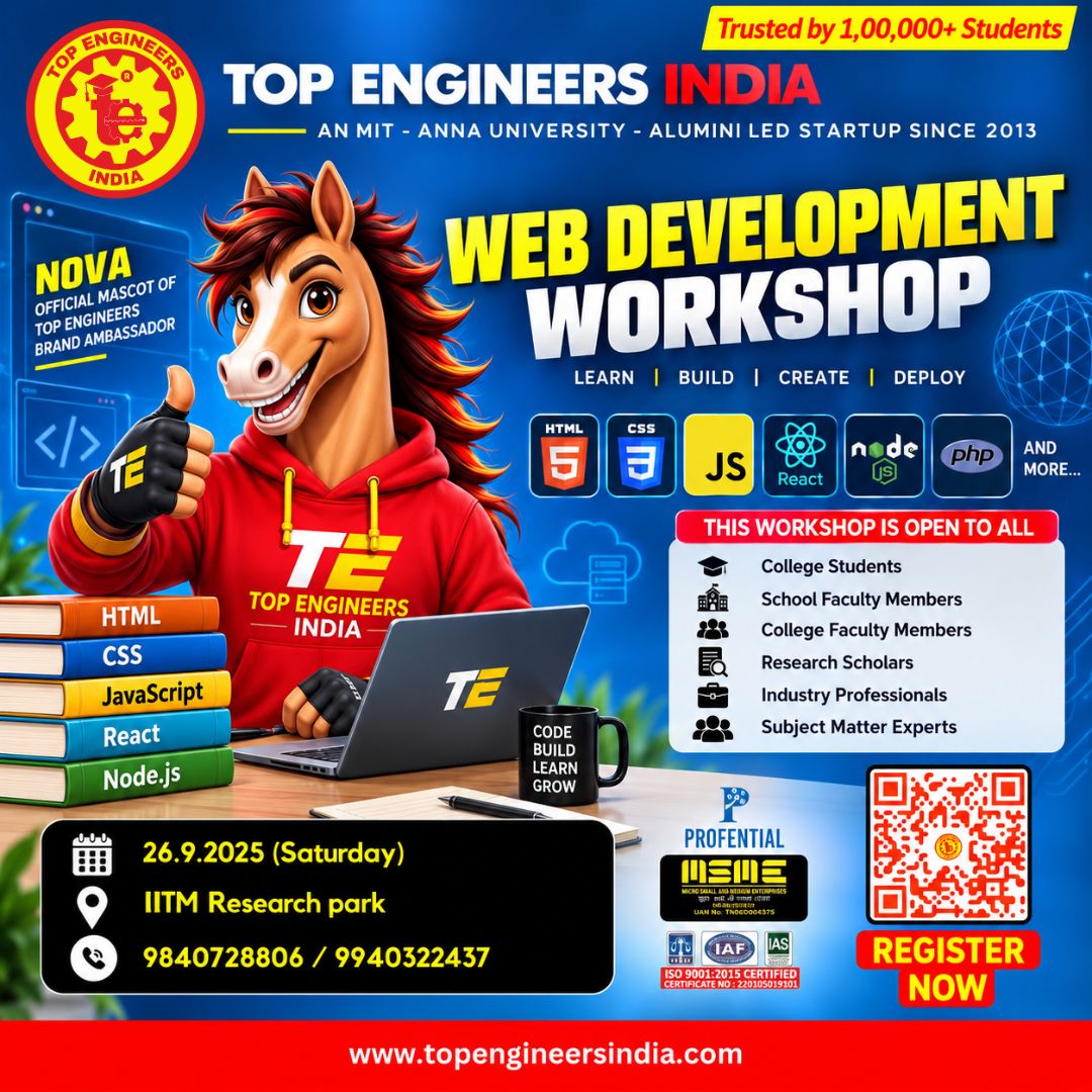 Web Development Workshop 2026 - 26th September 2026