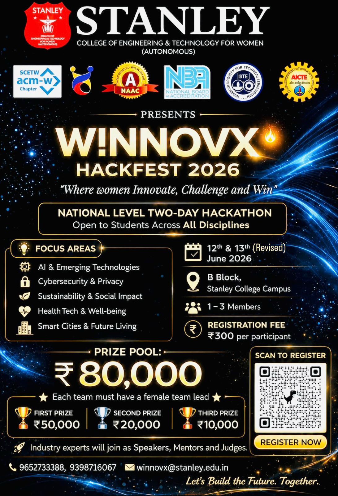 WINNOVX Hackfest 2026, Stanley College of Engineering and Technology for Women