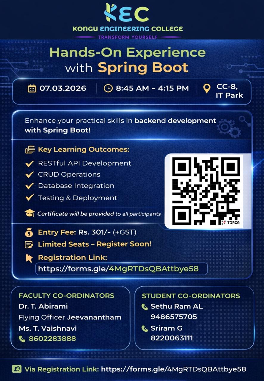 Workshop - Hands on Experience with Spring Boot 2026