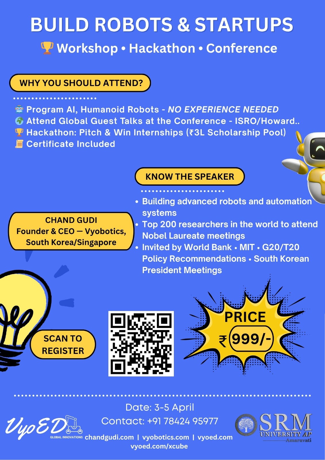 Xcube 2026, SRM University - AP Poster
