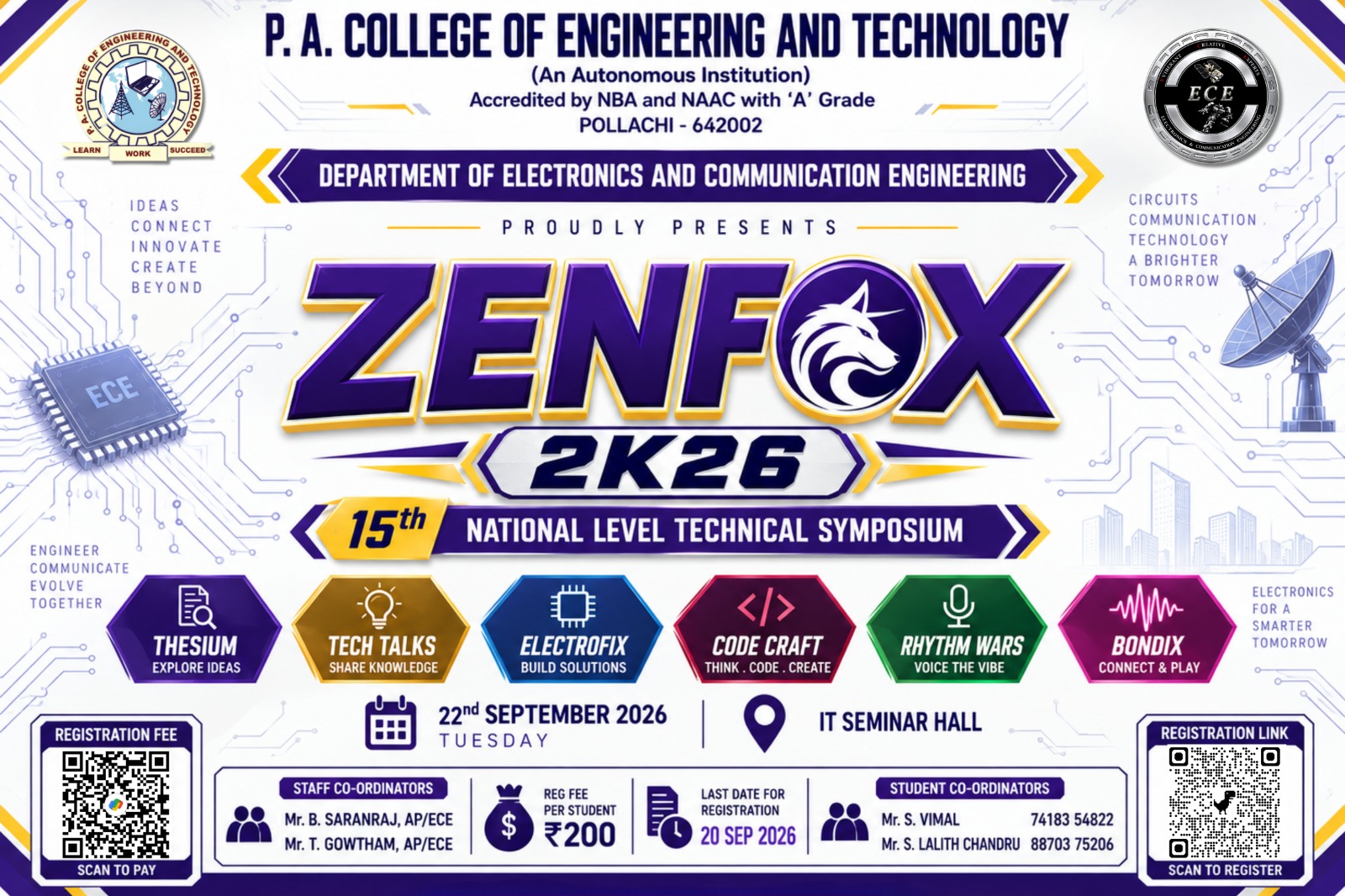 ZENFOX 2K26, P.A. College of Engineering and Technology, Pollachi