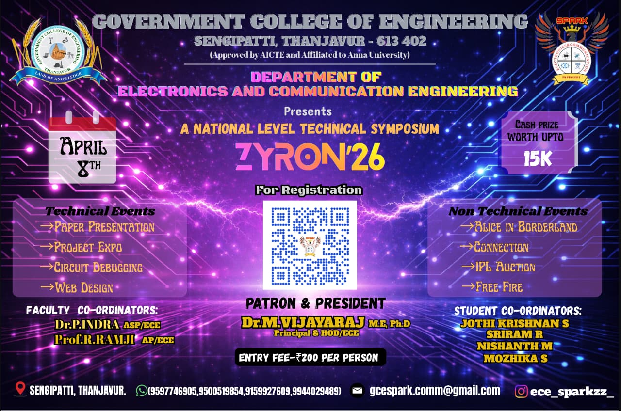 ZYRON'26, Government College of Engineering Sengipatti