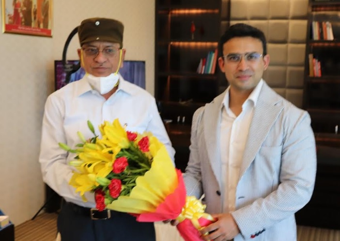 Prof Dr. Girish Chandra Tripathi and Mr. Dhruv Galgotia, CEO Galgotias University