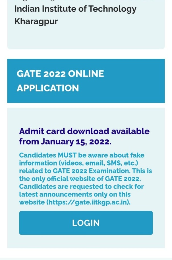 gate 2022 admit card, gate 2022, gate admit card download, gate 2022 admit card download, gate 2022 admit card date, iit gate admit card 2022, iit kharagpur, iit kharagpur gate 2022 admit card