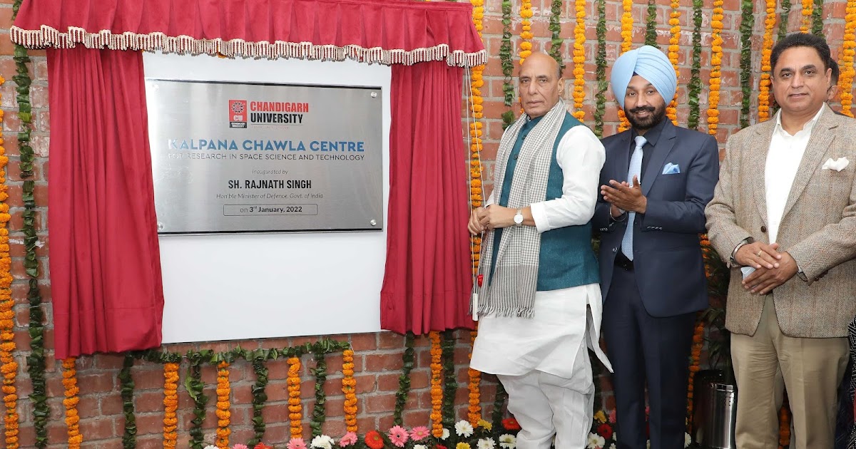 Defence Minister Rajnath Singh inaugurates Kalpana Chawla Centre for Research in Space Science & Technology at Chandigarh University