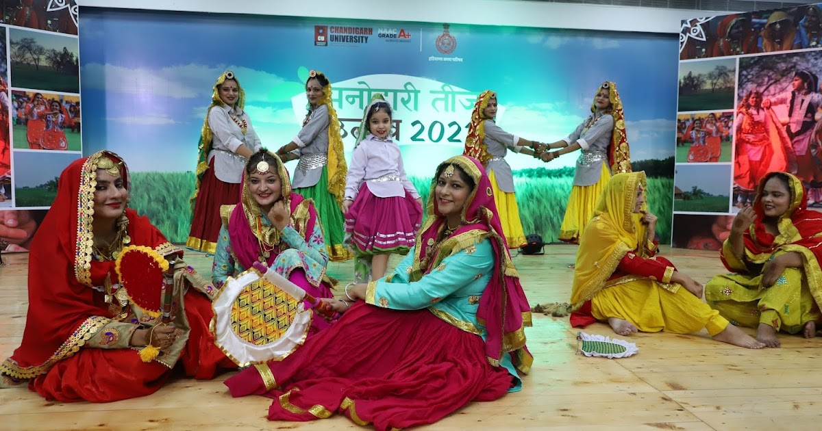 Teej Mahotsav showcasing the rich culture and heritage of Punjab and Haryana organized at Chandigarh University