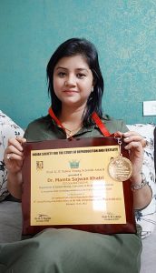 Dr. Mamta Sajwan Khatri awarded Prof. G.P. Talwar Young Scientist Award-2022 |