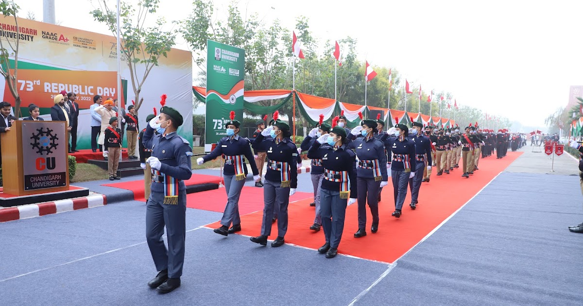 Patriotism fills the air as Chandigarh University Commemorates 73rd Republic Day