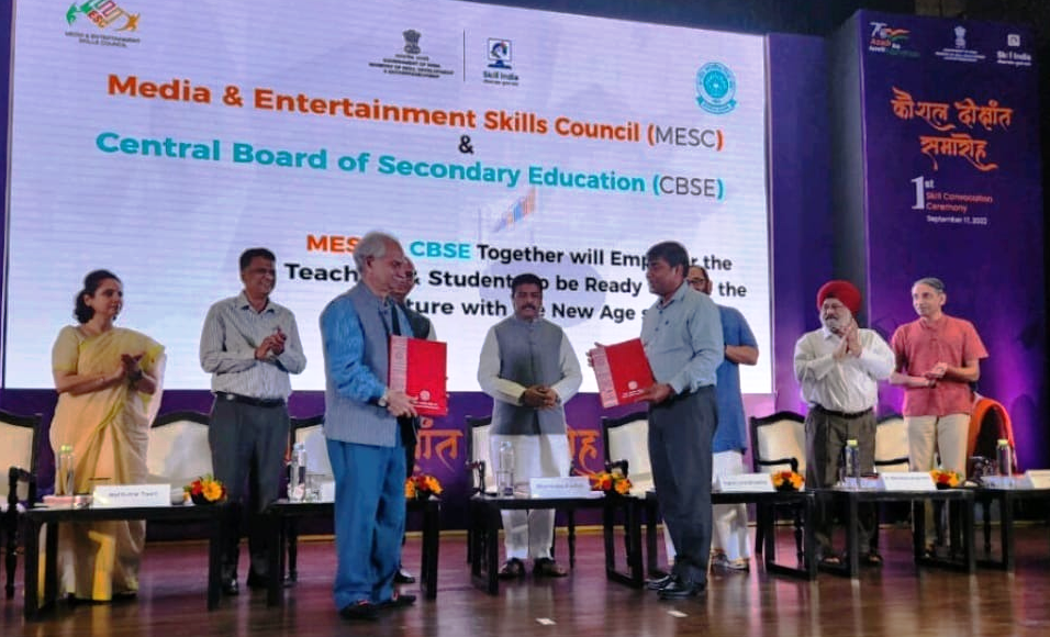 CBSE signs MoU with MESC to offer skill development, education, and training for the Media & Entertainment Sector