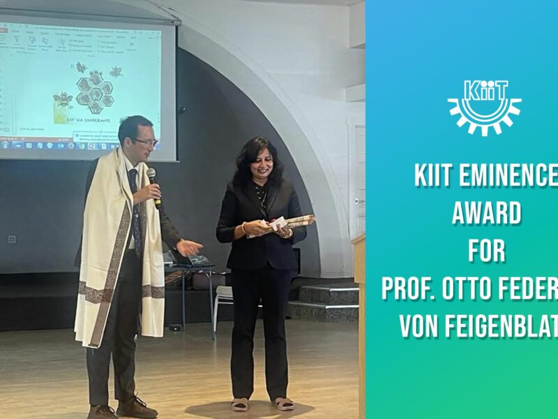 KIIT Eminence Award for Prof. Otto Federico von Feigenblatt