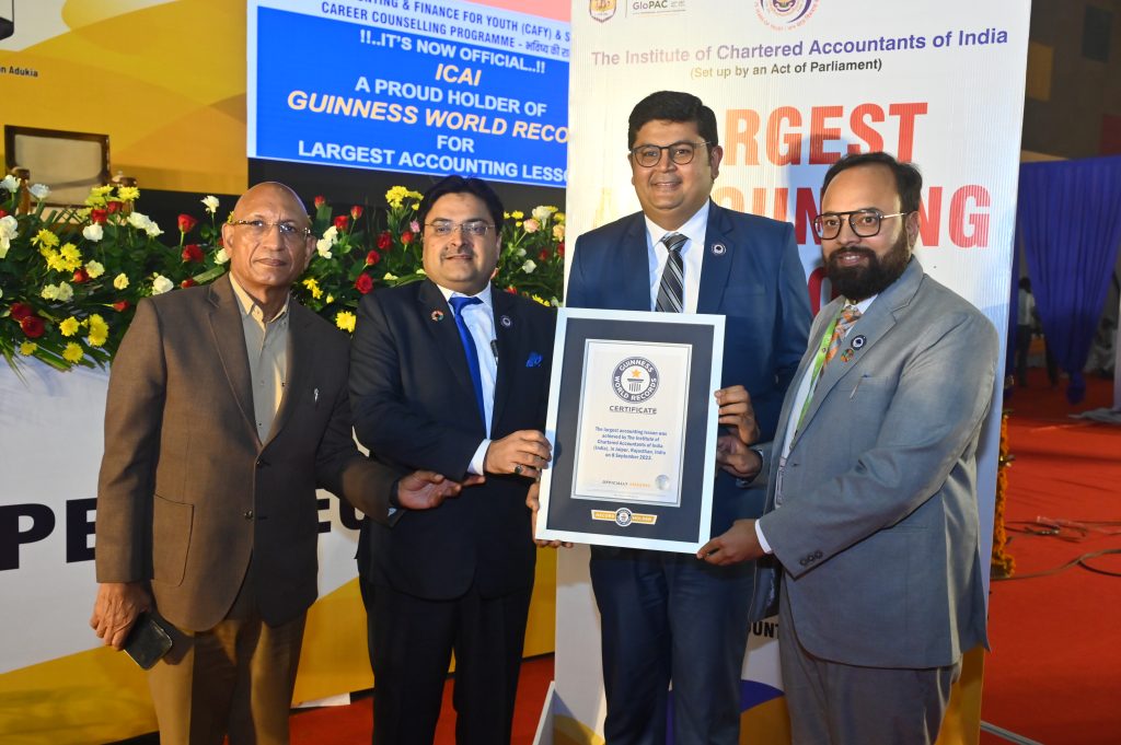 ICAI's Jaipur Mega Event Achieves Guinness World Record, Igniting the Aspirations of Future Finance Leaders