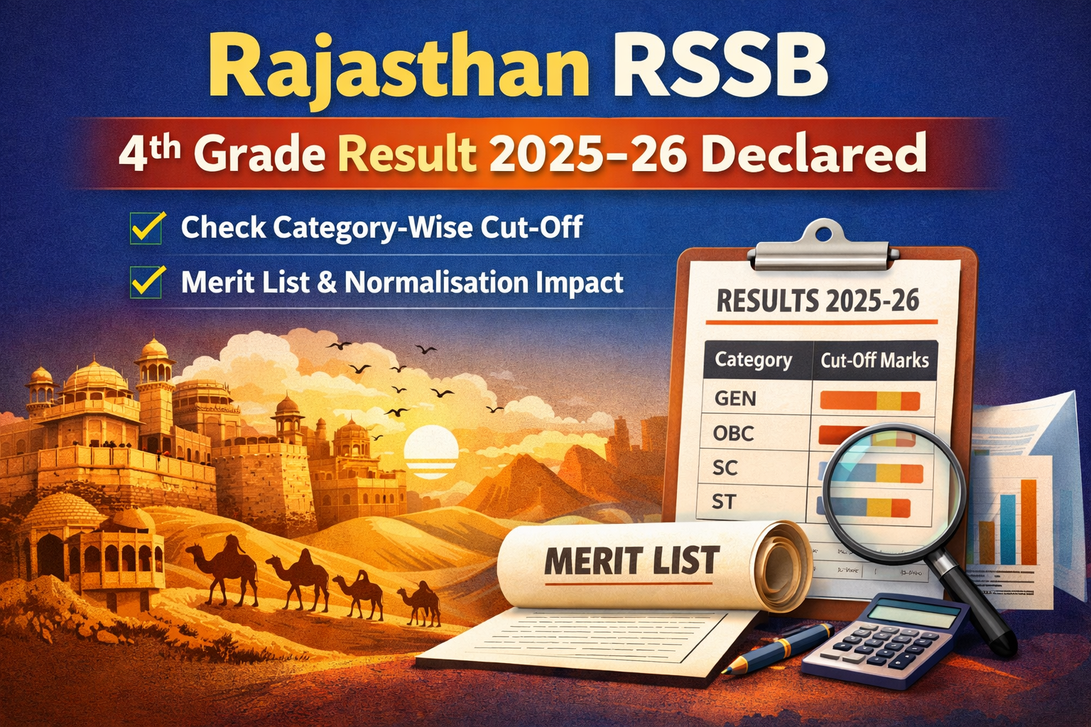 Rajasthan RSSB 4th Grade Result 2025-26 Declared