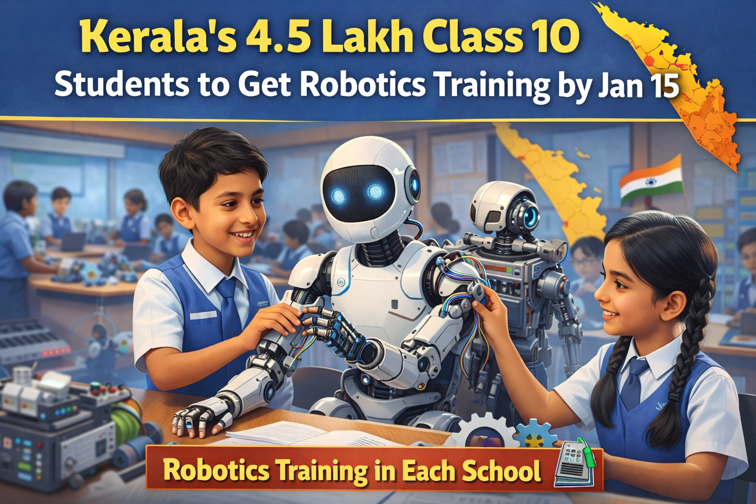 Kerala KITE Robotics Training 2026: 4.5 Lakh Class 10 Students to Master Robotics by Jan 15