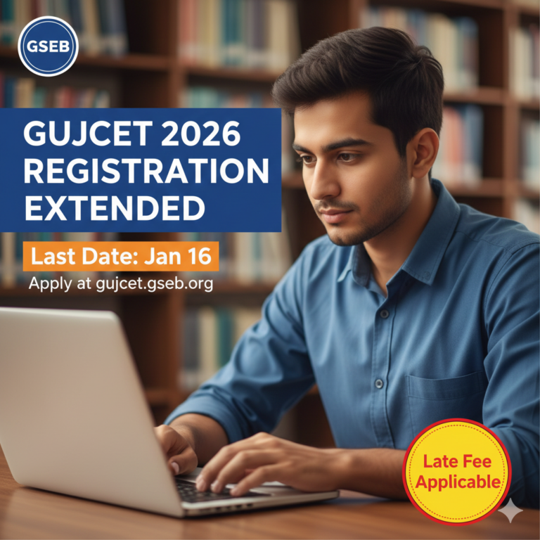 GUJCET 2026 Registration Last Date Extended