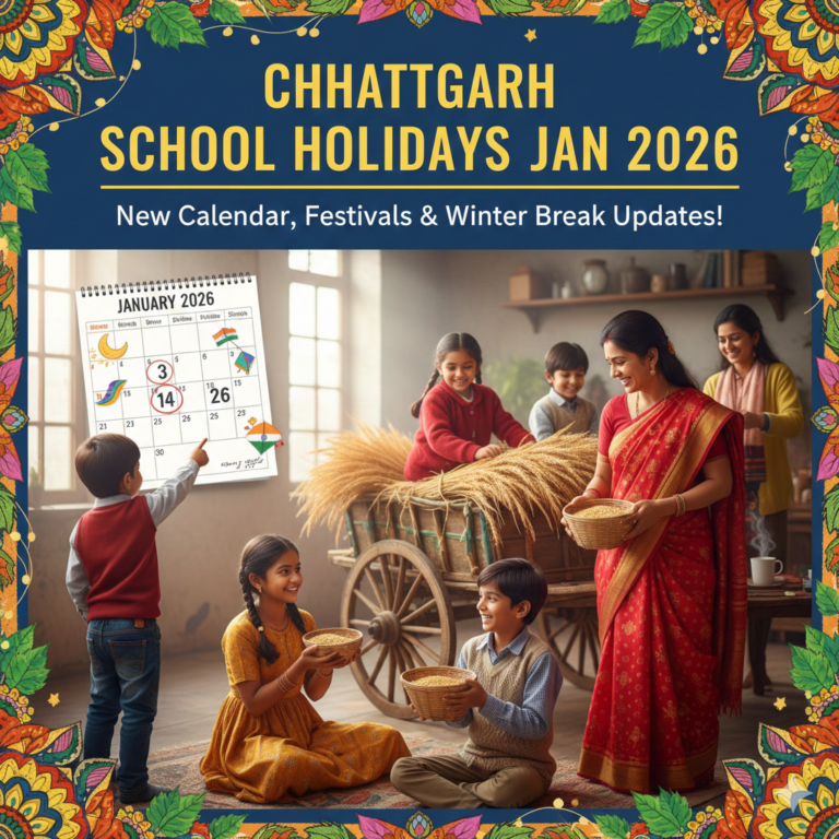 Chhattisgarh School Holidays in January 2026