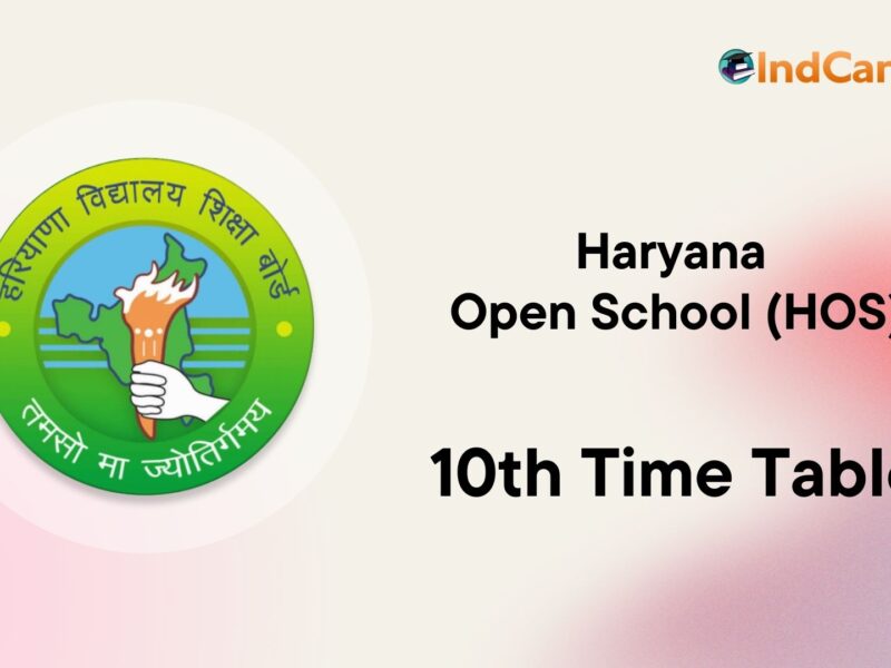 Haryana Open Board (HOS) 10th Date Sheet