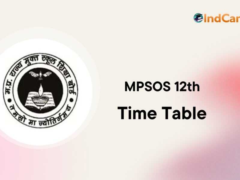MPSOS 12th Time Table