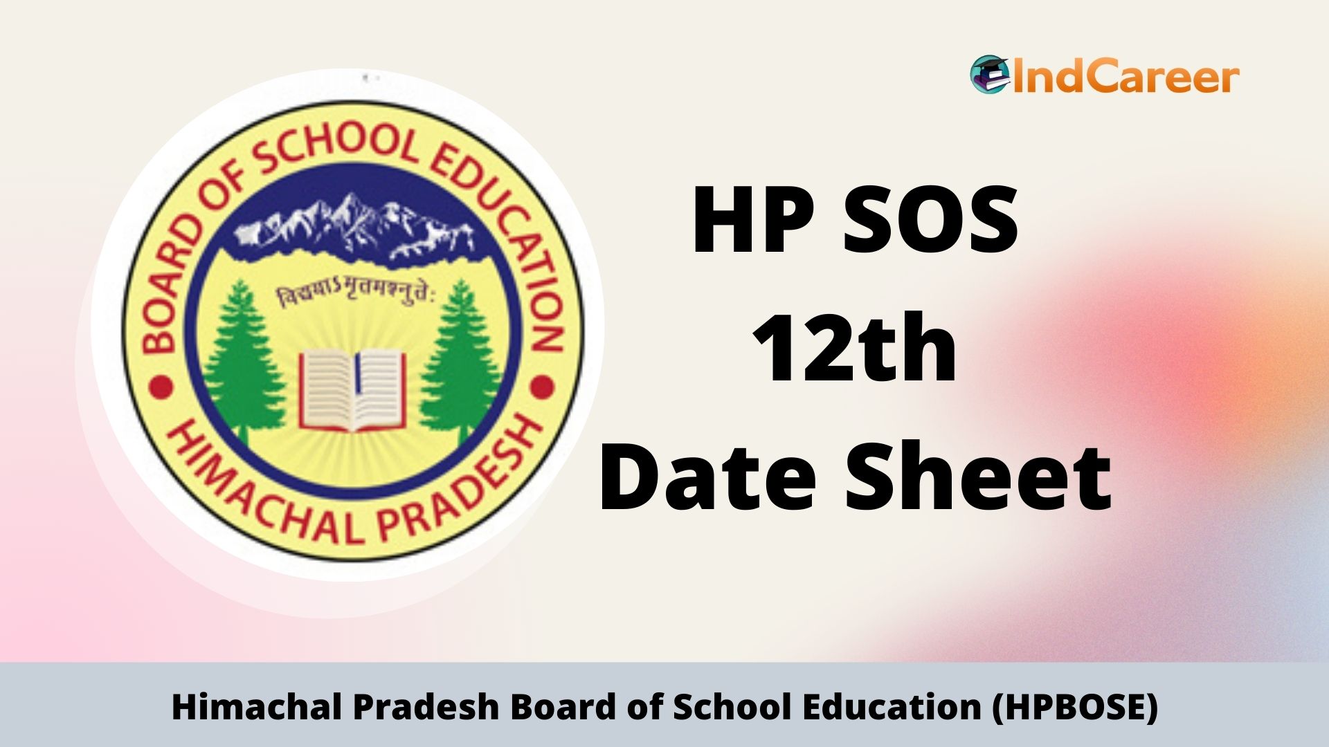 HPSOS 12th Exam Date Sheet