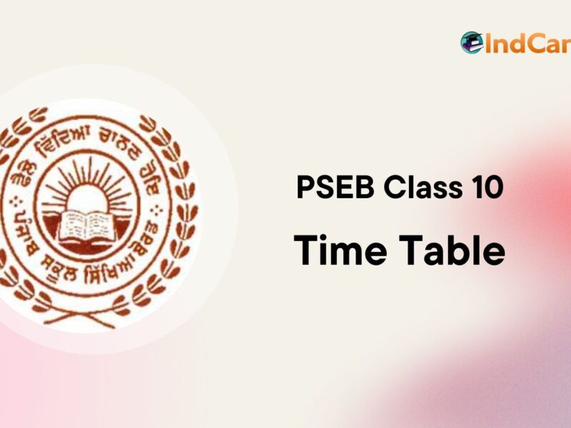 PSEB 10th Date sheet