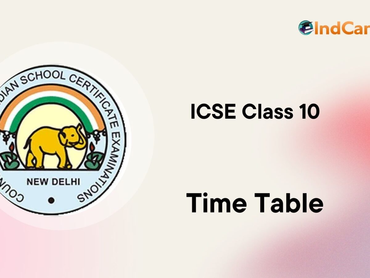 ICSE 10th Time Table