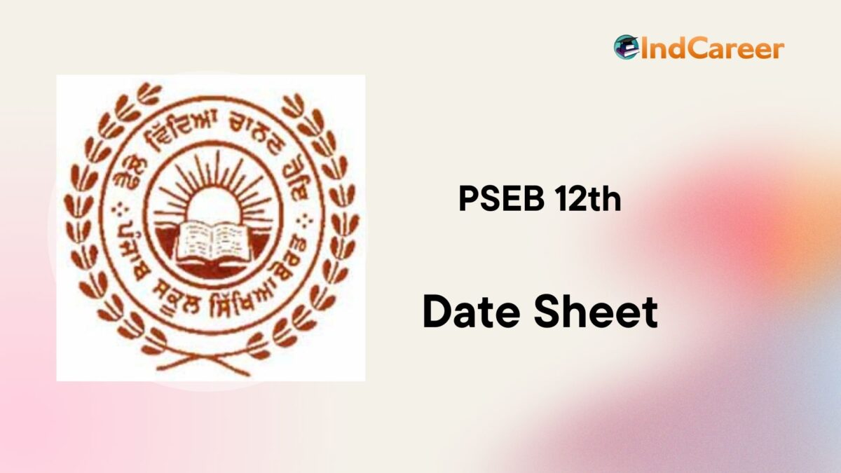 PSEB 12th Date Sheet