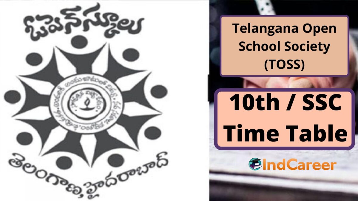 TOSS SSC Exam Time Table, TS Open 10th Date Sheet