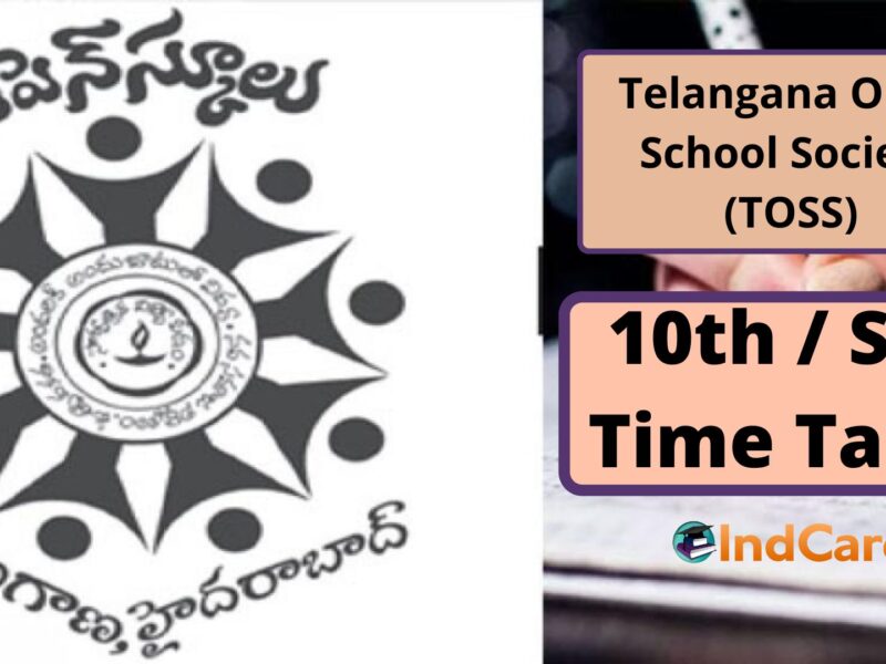 TOSS SSC Exam Time Table, TS Open 10th Date Sheet