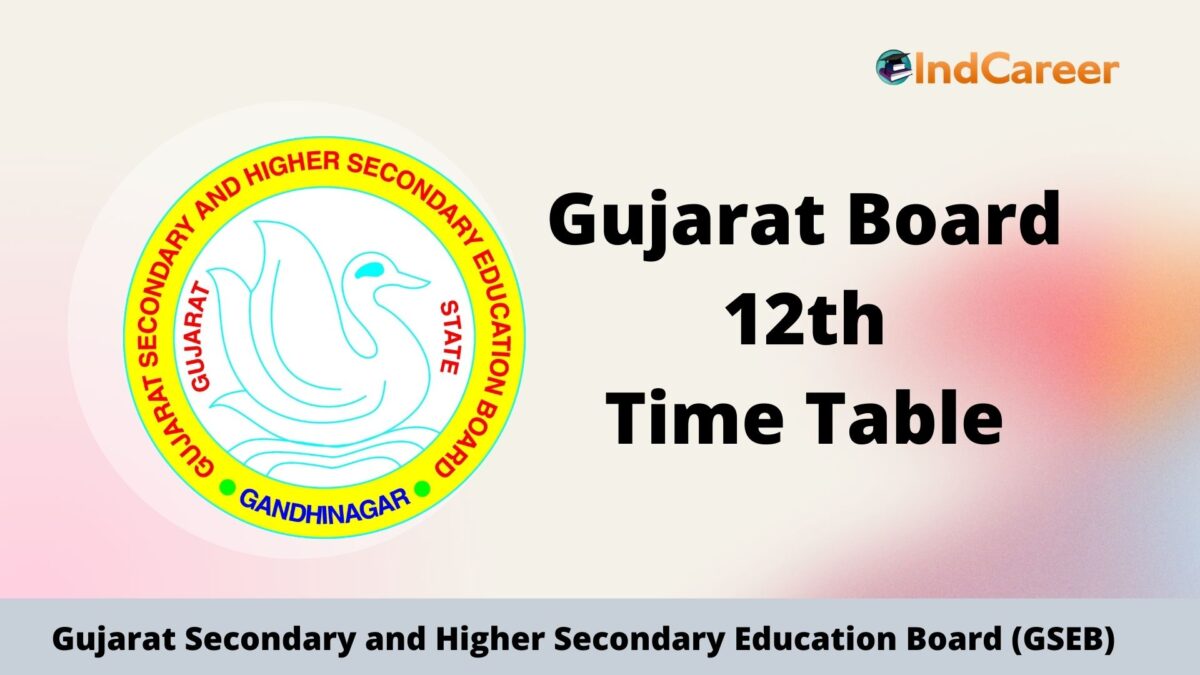 GSEB HSC Time Table