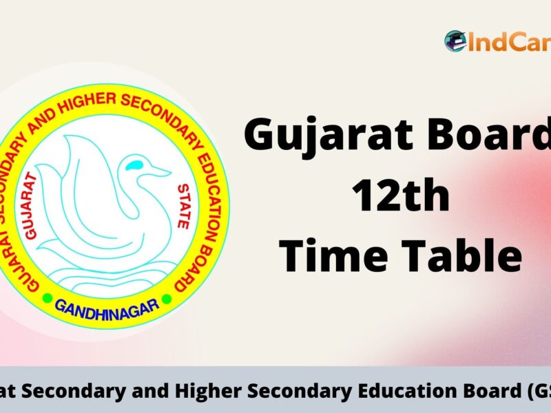 GSEB HSC Time Table
